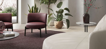 AMALIA - Leather easy chair by Natuzzi Italia - view 3